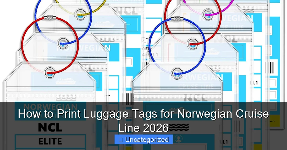 How to Print Luggage Tags for Norwegian Cruise Line 2026