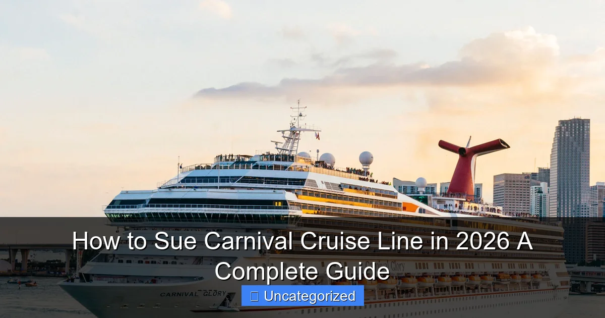 How to Sue Carnival Cruise Line in 2026 A Complete Guide