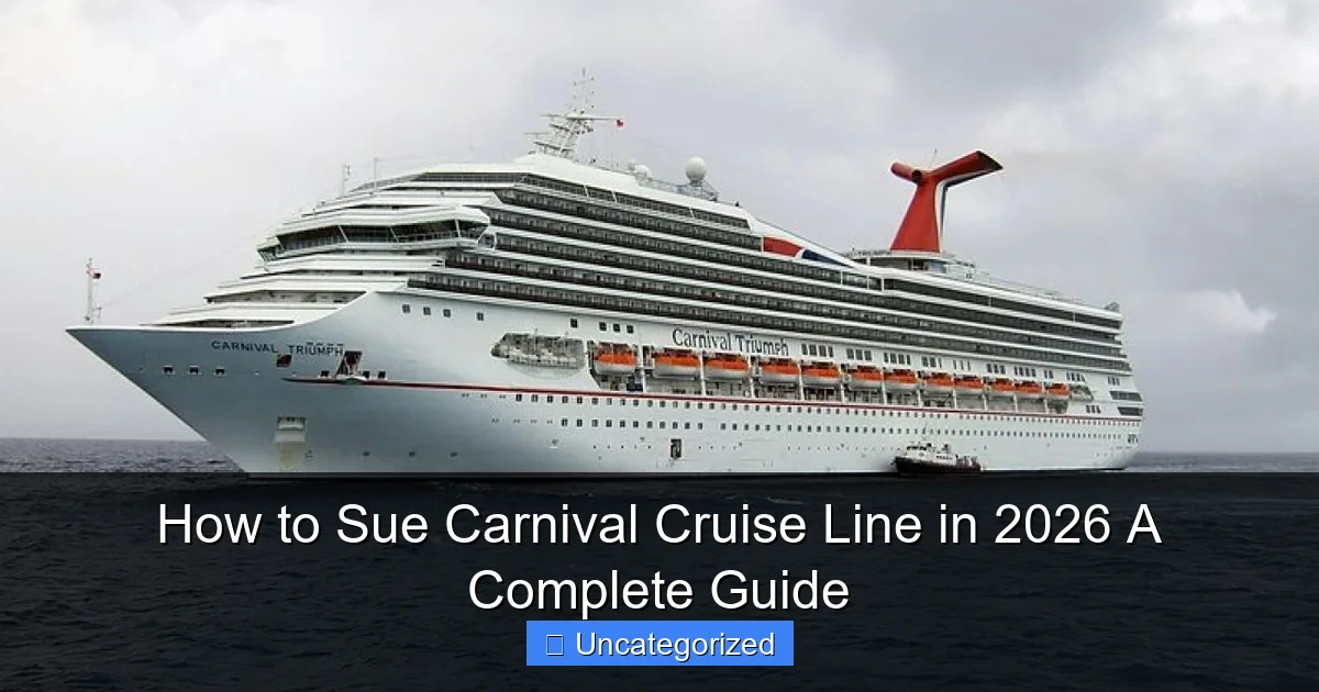 How to Sue Carnival Cruise Line in 2026 A Complete Guide