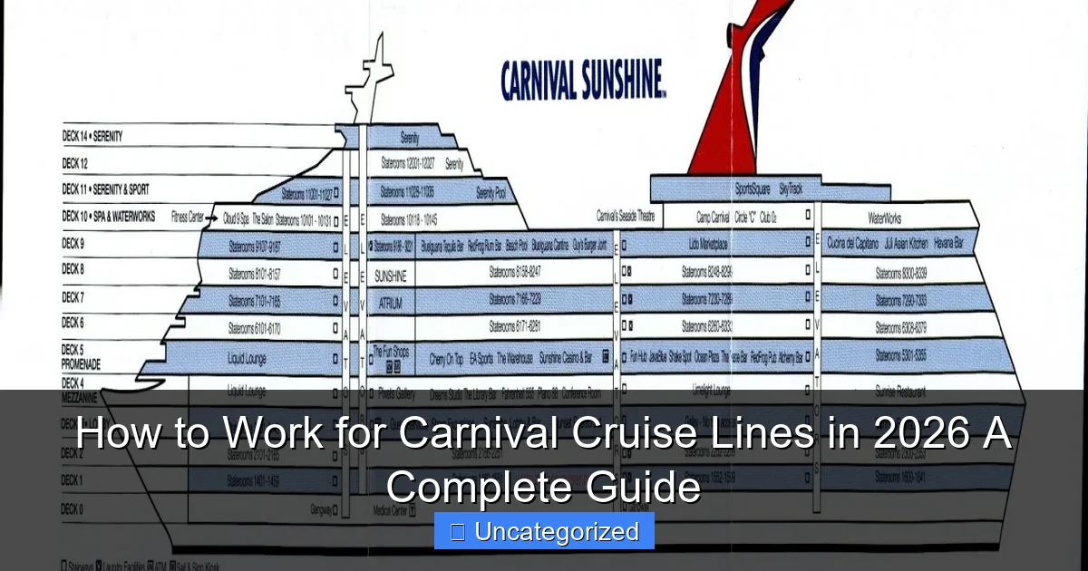 How to Work for Carnival Cruise Lines in 2026 A Complete Guide