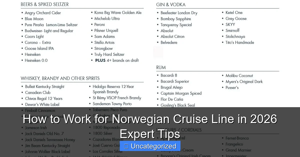 How to Work for Norwegian Cruise Line in 2026 Expert Tips
