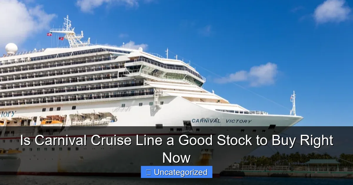 Is Carnival Cruise Line a Good Stock to Buy Right Now