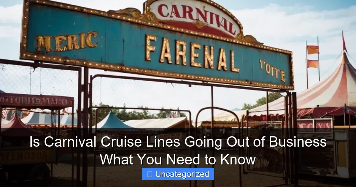 Is Carnival Cruise Lines Going Out of Business What You Need to Know