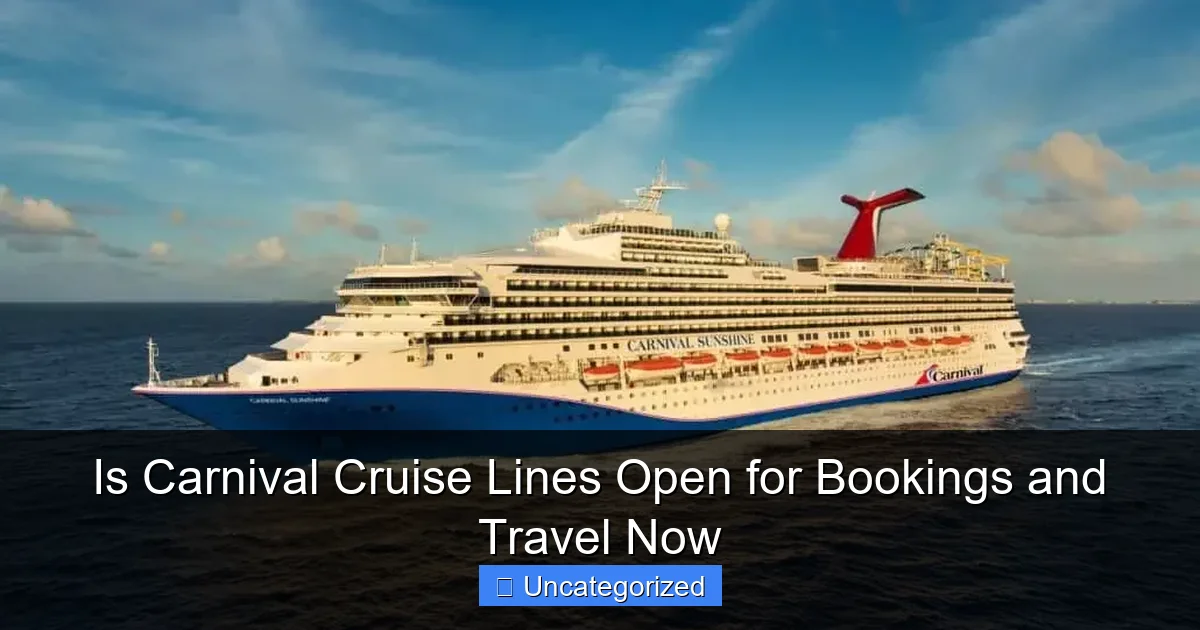 Is Carnival Cruise Lines Open for Bookings and Travel Now