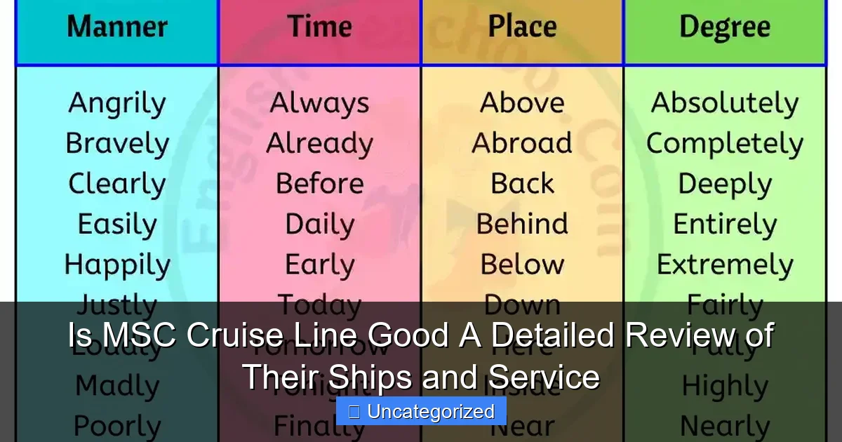 Is MSC Cruise Line Good A Detailed Review of Their Ships and Service