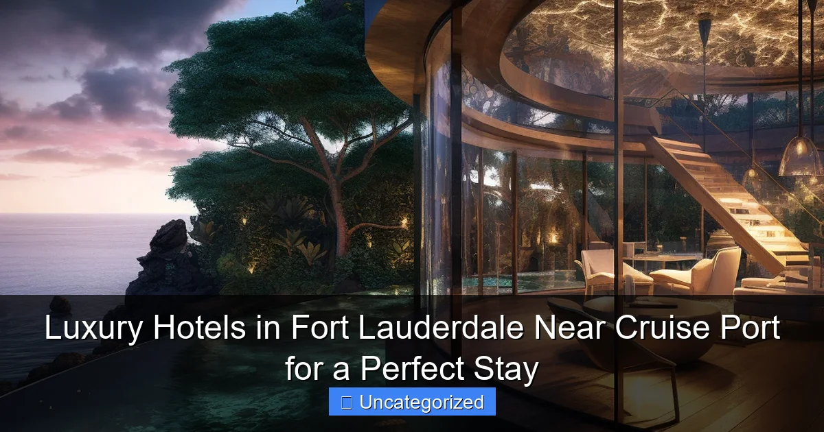 Luxury Hotels in Fort Lauderdale Near Cruise Port for a Perfect Stay