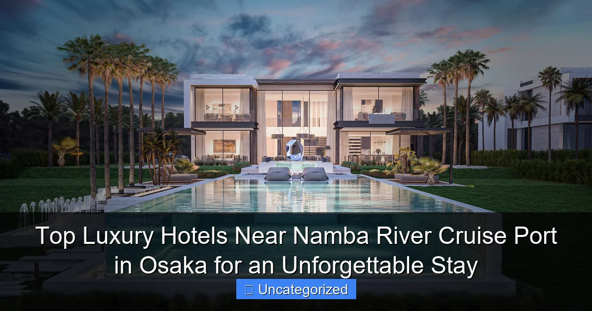 Top Luxury Hotels Near Namba River Cruise Port in Osaka for an Unforgettable Stay