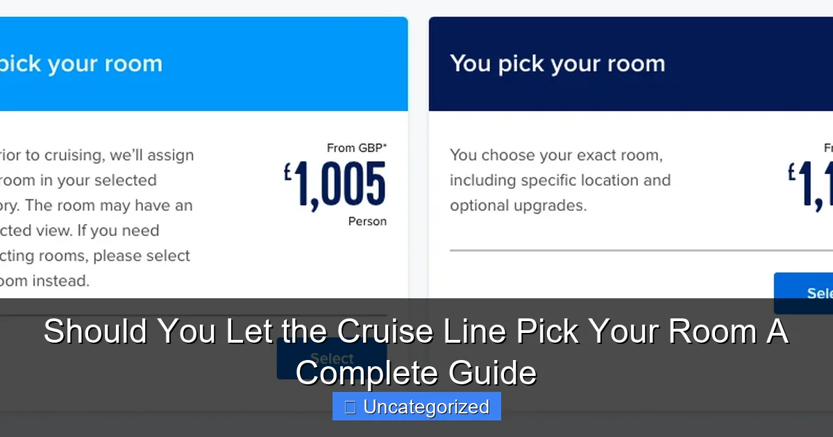 Should You Let the Cruise Line Pick Your Room A Complete Guide