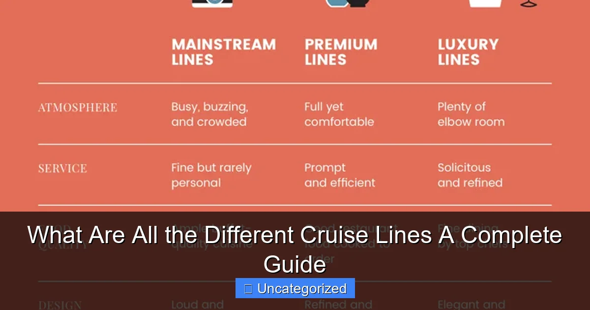 What Are All the Different Cruise Lines A Complete Guide