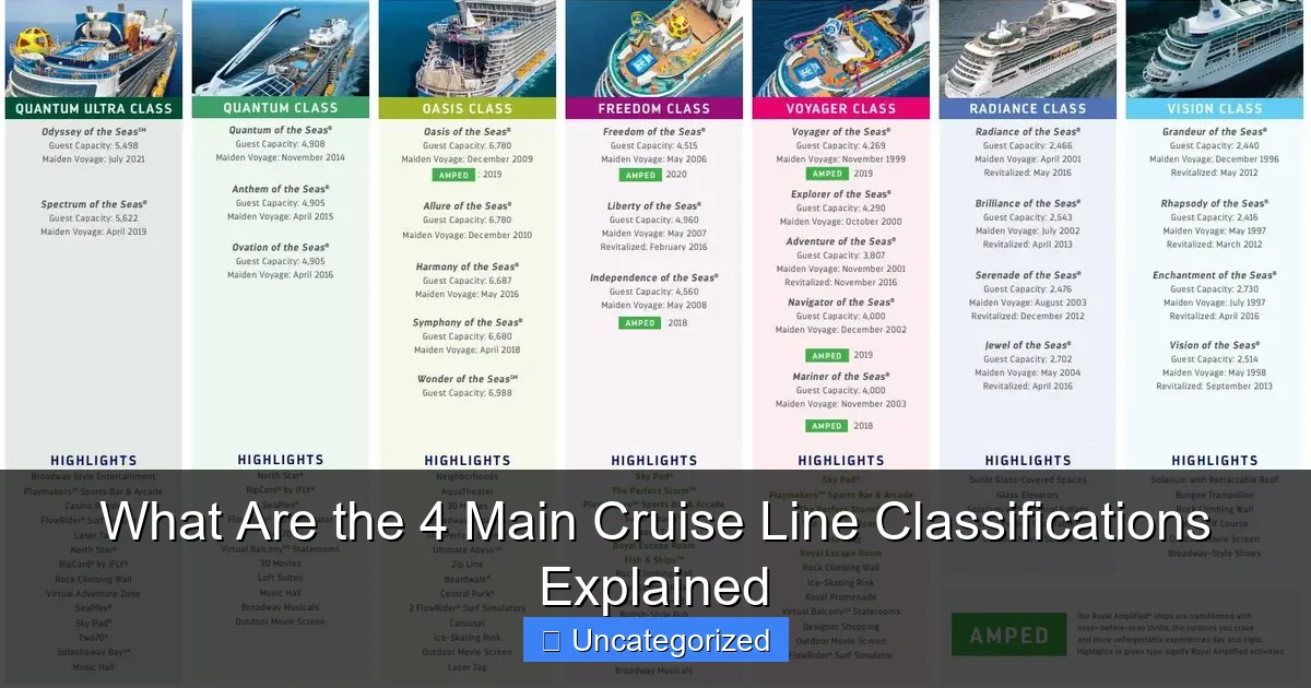 What Are the 4 Main Cruise Line Classifications Explained