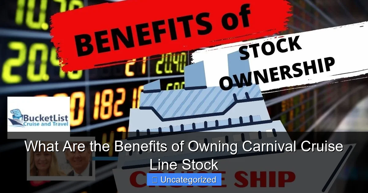 What Are the Benefits of Owning Carnival Cruise Line Stock