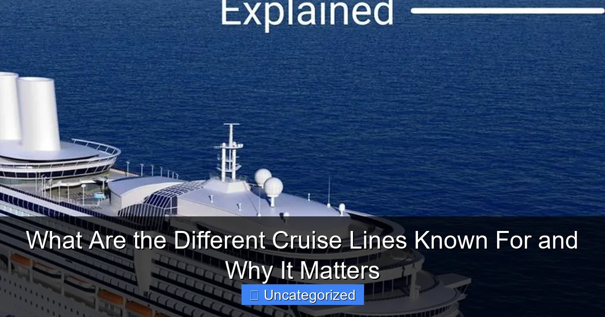 What Are the Different Cruise Lines Known For and Why It Matters