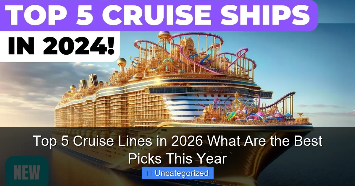 Top 5 Cruise Lines in 2026 What Are the Best Picks This Year