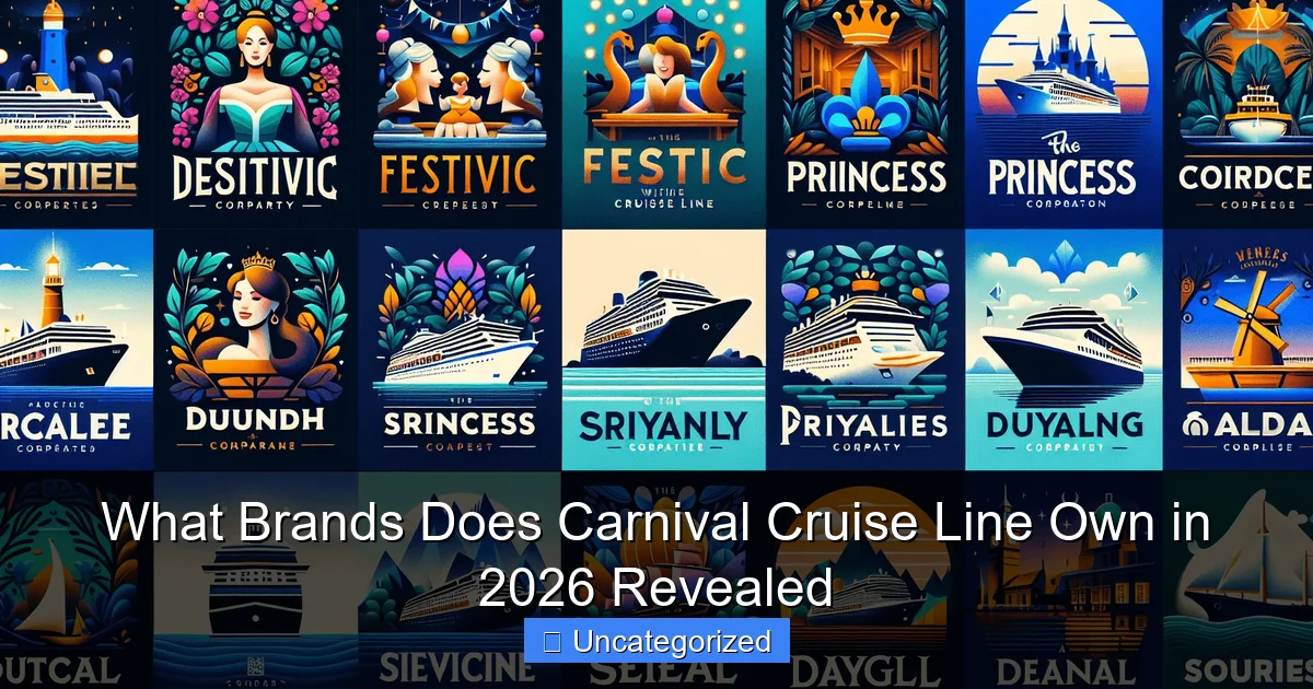 What Brands Does Carnival Cruise Line Own in 2026 Revealed