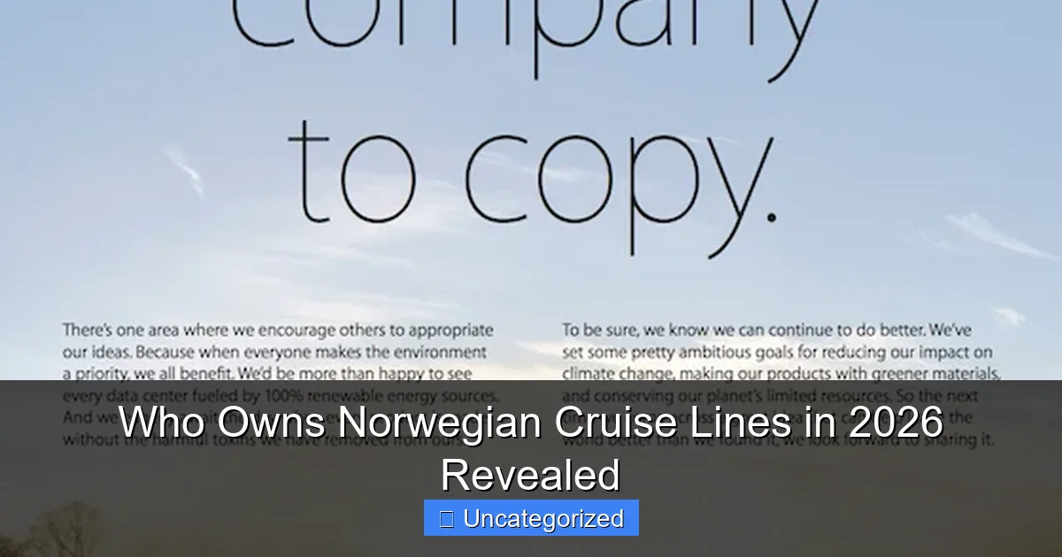 Who Owns Norwegian Cruise Lines in 2026 Revealed
