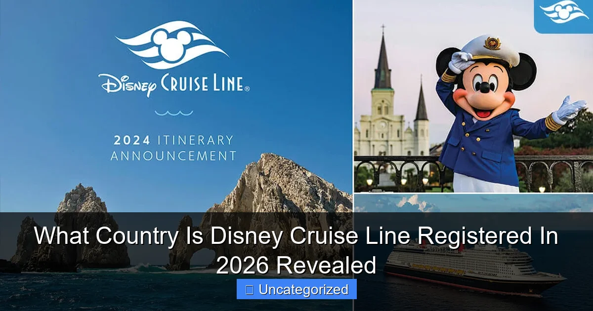 What Country Is Disney Cruise Line Registered In 2026 Revealed