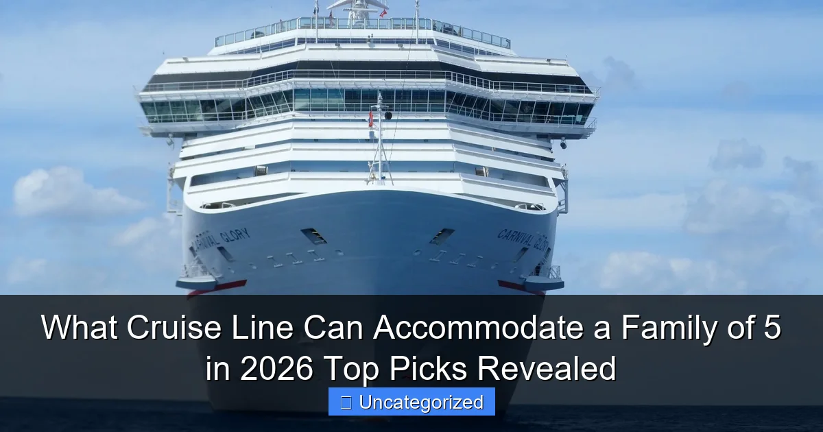 What Cruise Line Can Accommodate a Family of 5 in 2026 Top Picks Revealed