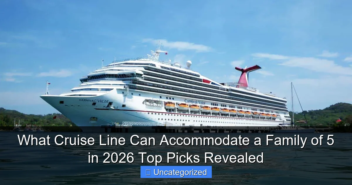 What Cruise Line Can Accommodate a Family of 5 in 2026 Top Picks Revealed