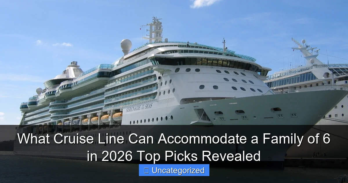 What Cruise Line Can Accommodate a Family of 6 in 2026 Top Picks Revealed