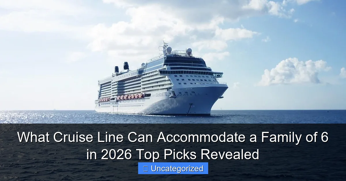 What Cruise Line Can Accommodate a Family of 6 in 2026 Top Picks Revealed