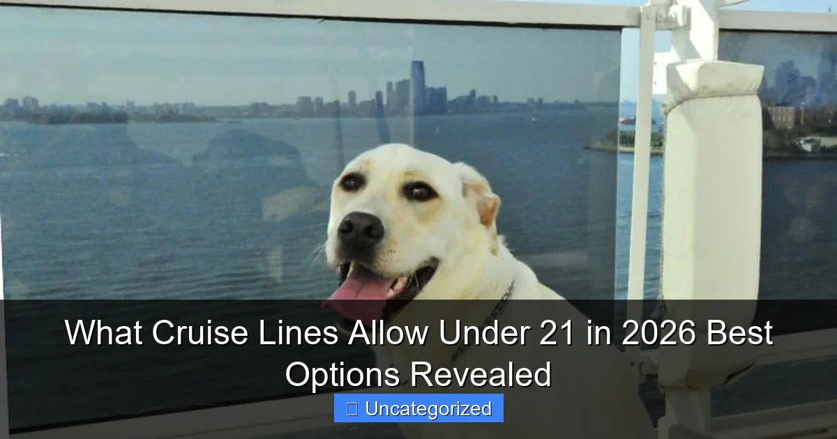What Cruise Lines Allow Under 21 in 2026 Best Options Revealed