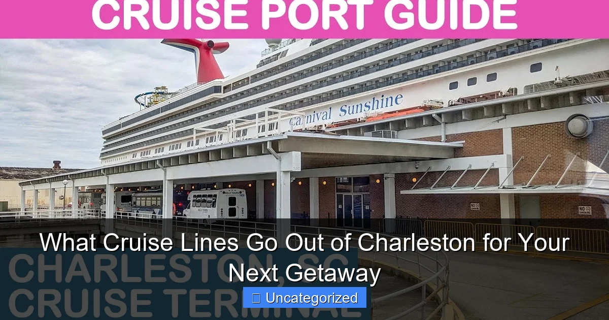 What Cruise Lines Go Out of Charleston for Your Next Getaway