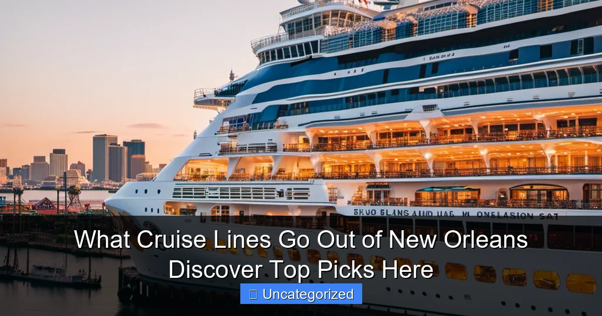 What Cruise Lines Go Out of New Orleans Discover Top Picks Here
