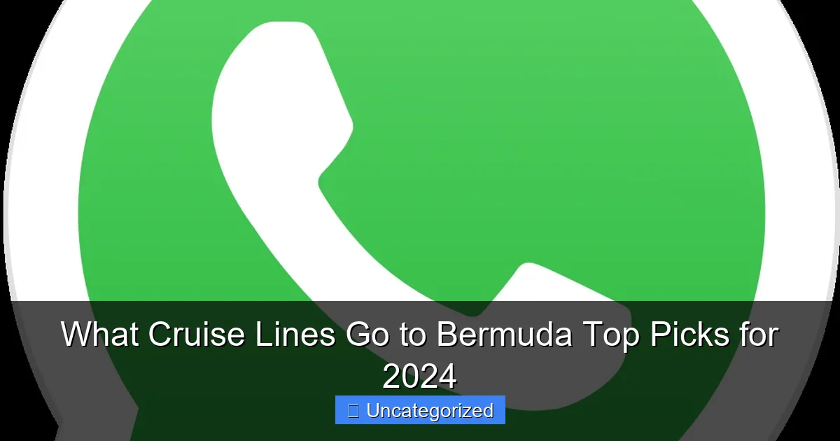 What Cruise Lines Go to Bermuda Top Picks for 2024