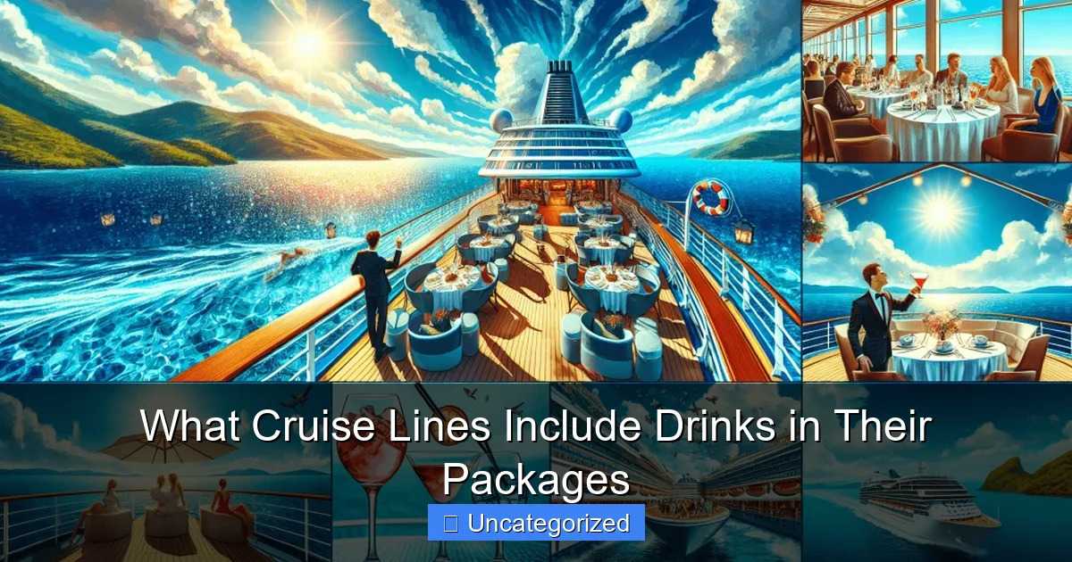 What Cruise Lines Include Drinks in Their Packages