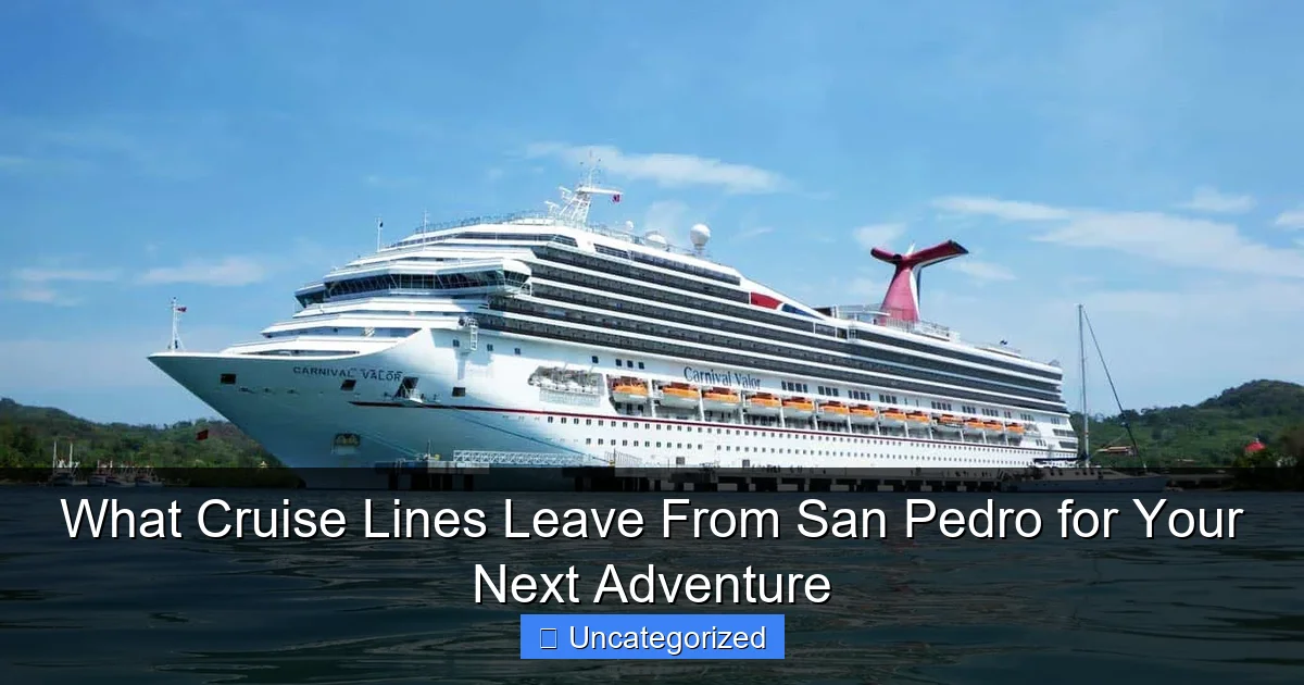 What Cruise Lines Leave From San Pedro for Your Next Adventure