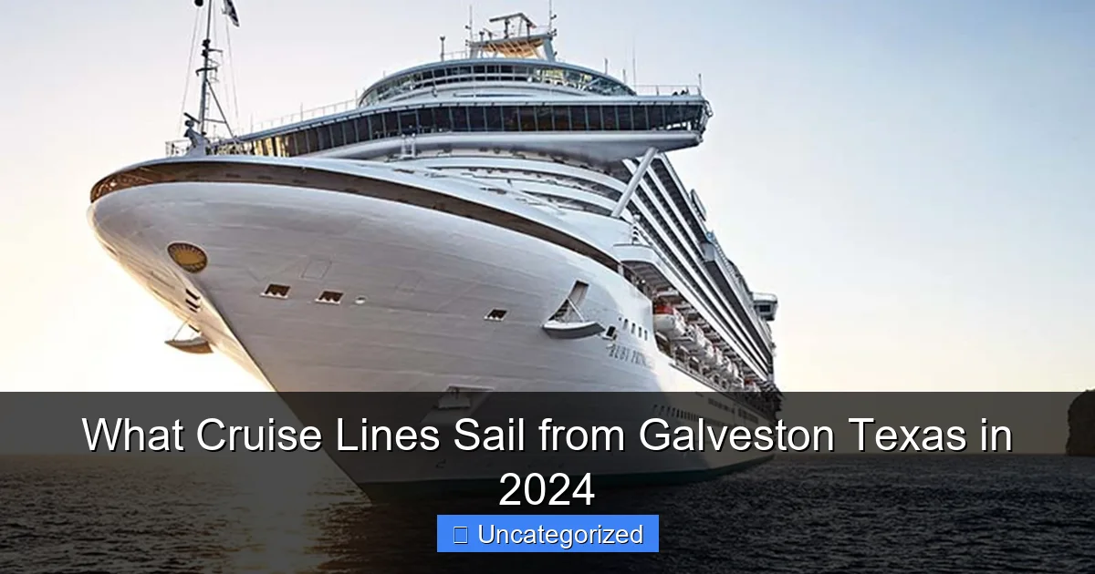 What Cruise Lines Sail from Galveston Texas in 2024