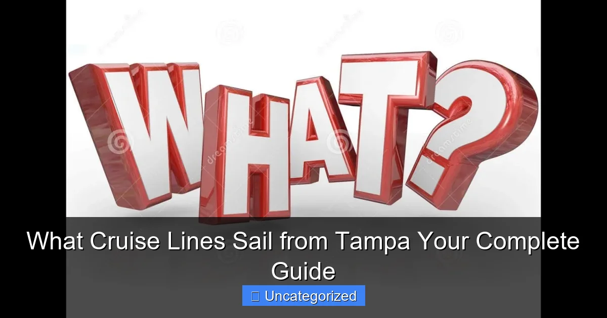 What Cruise Lines Sail from Tampa Your Complete Guide