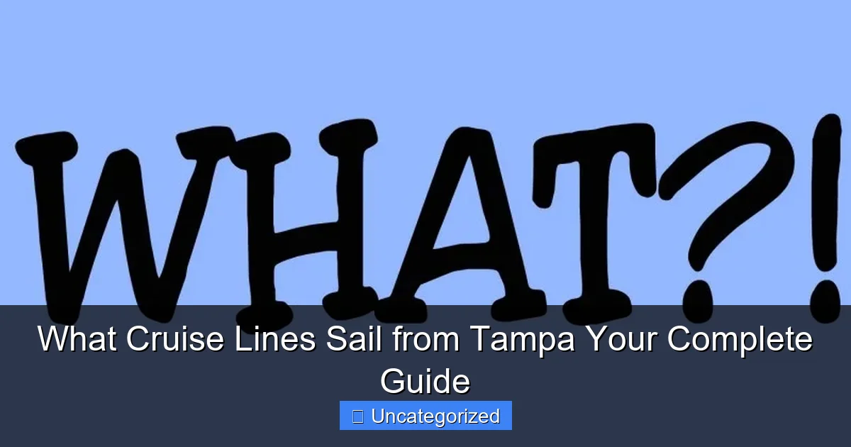 What Cruise Lines Sail from Tampa Your Complete Guide