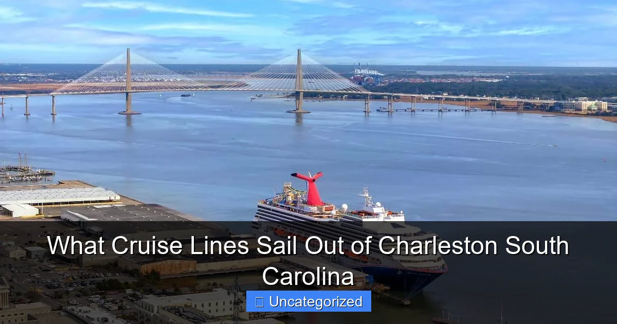 What Cruise Lines Sail Out of Charleston South Carolina