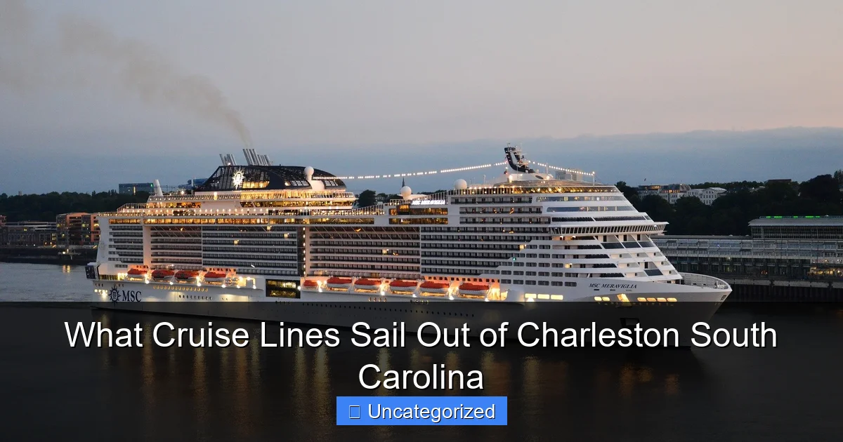 What Cruise Lines Sail Out of Charleston South Carolina