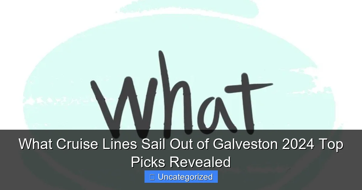 What Cruise Lines Sail Out of Galveston 2024 Top Picks Revealed