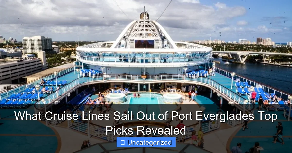 What Cruise Lines Sail Out of Port Everglades Top Picks Revealed