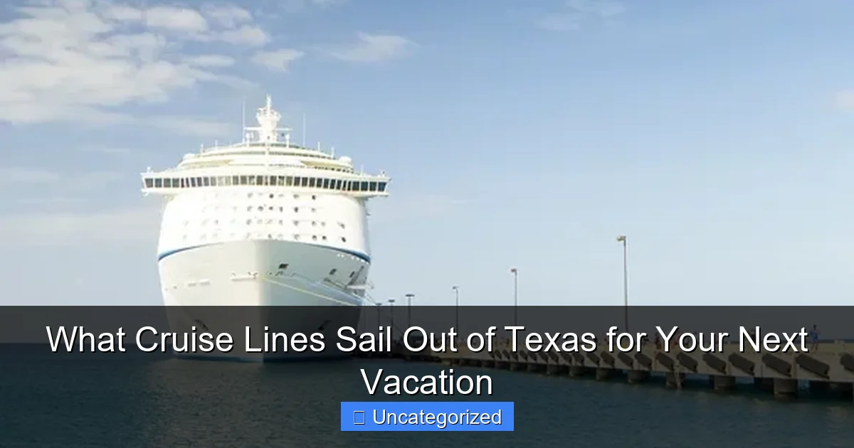 What Cruise Lines Sail Out of Texas for Your Next Vacation