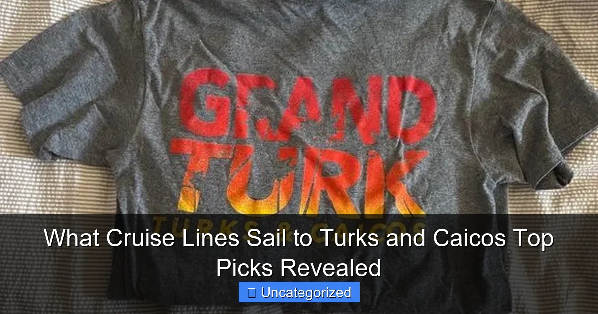 What Cruise Lines Sail to Turks and Caicos Top Picks Revealed