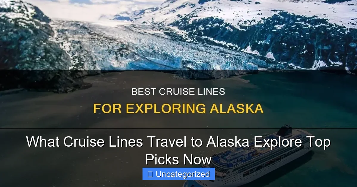 What Cruise Lines Travel to Alaska Explore Top Picks Now