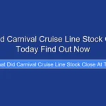What Did Carnival Cruise Line Stock Close at Today Find Out Now