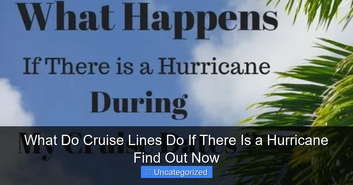 What Do Cruise Lines Do If There Is a Hurricane Find Out Now