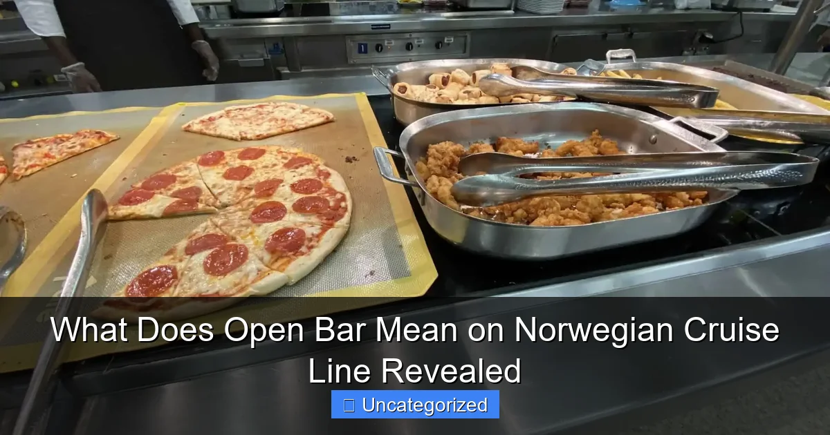 What Does Open Bar Mean on Norwegian Cruise Line Revealed