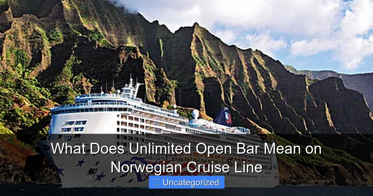 What Does Unlimited Open Bar Mean on Norwegian Cruise Line