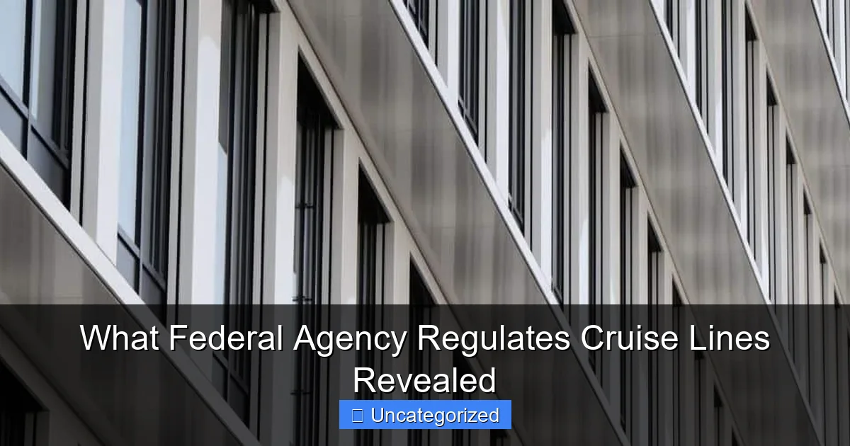 What Federal Agency Regulates Cruise Lines Revealed