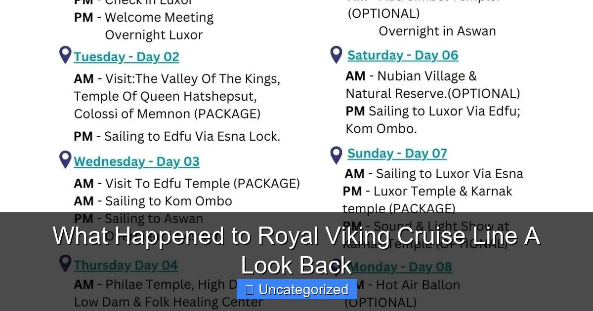 What Happened to Royal Viking Cruise Line A Look Back