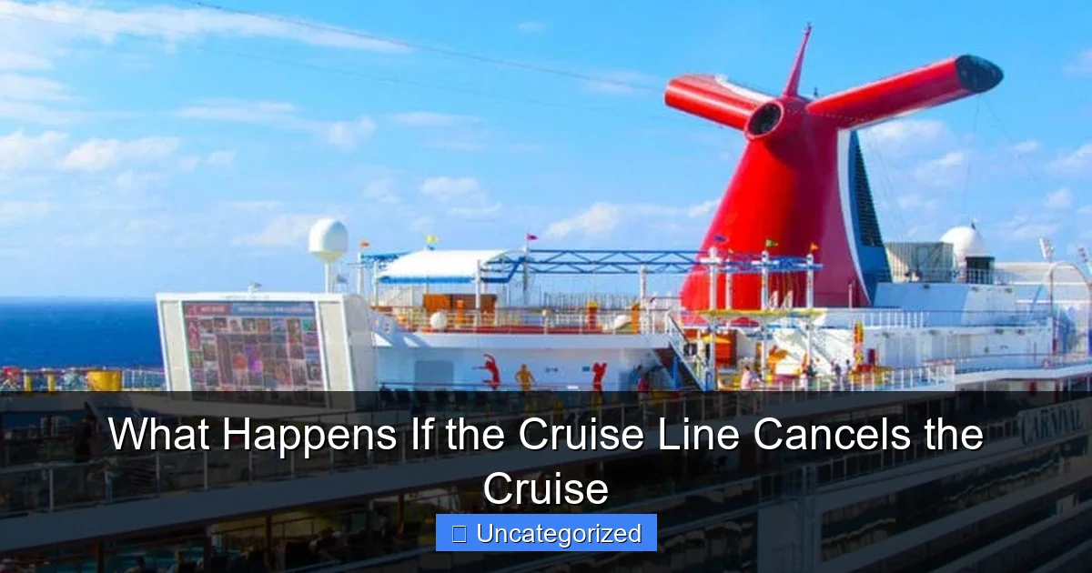 What Happens If the Cruise Line Cancels the Cruise