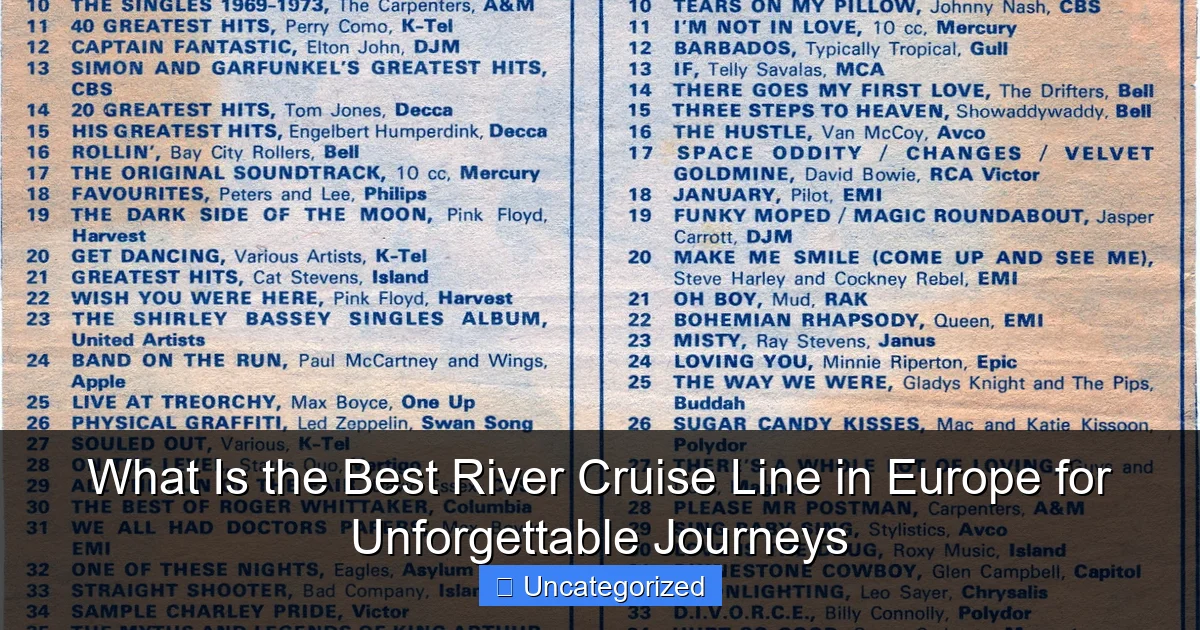 What Is the Best River Cruise Line in Europe for Unforgettable Journeys