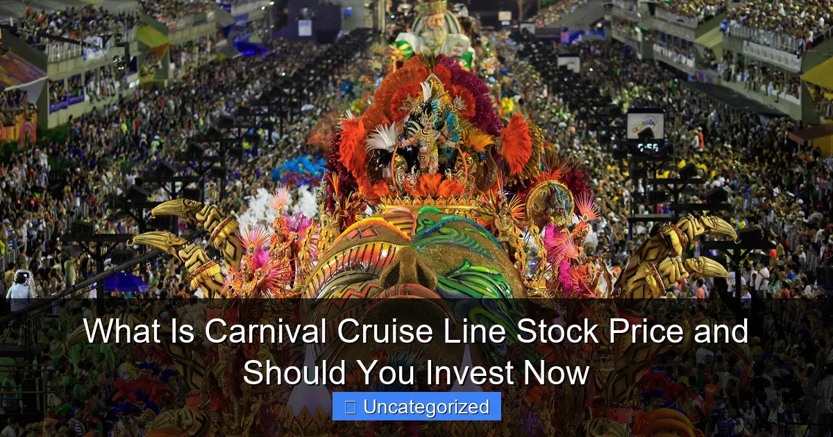 What Is Carnival Cruise Line Stock Price and Should You Invest Now