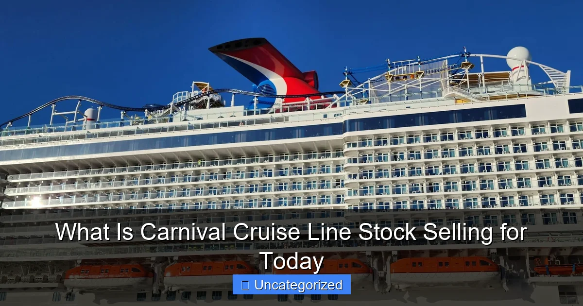 What Is Carnival Cruise Line Stock Selling for Today